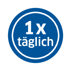 Nur 1× täglich